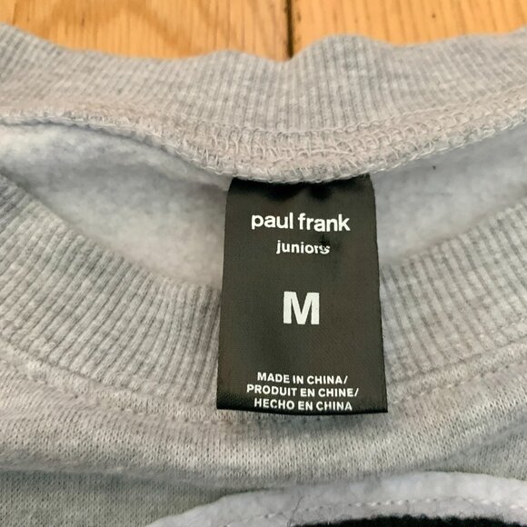 Paul Frank Sweatshirt Juniors Medium Monkey Face Sweater Spellout Gray - Picture 4 of 6